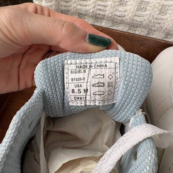 Dexter Bowling Shoes Women's Size 8.5 White Blue Slide-Rite Non-Marking Rubber - Picture 8 of 10